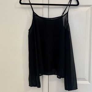 CALS Cut Out Shoulder Long Sleeve Top